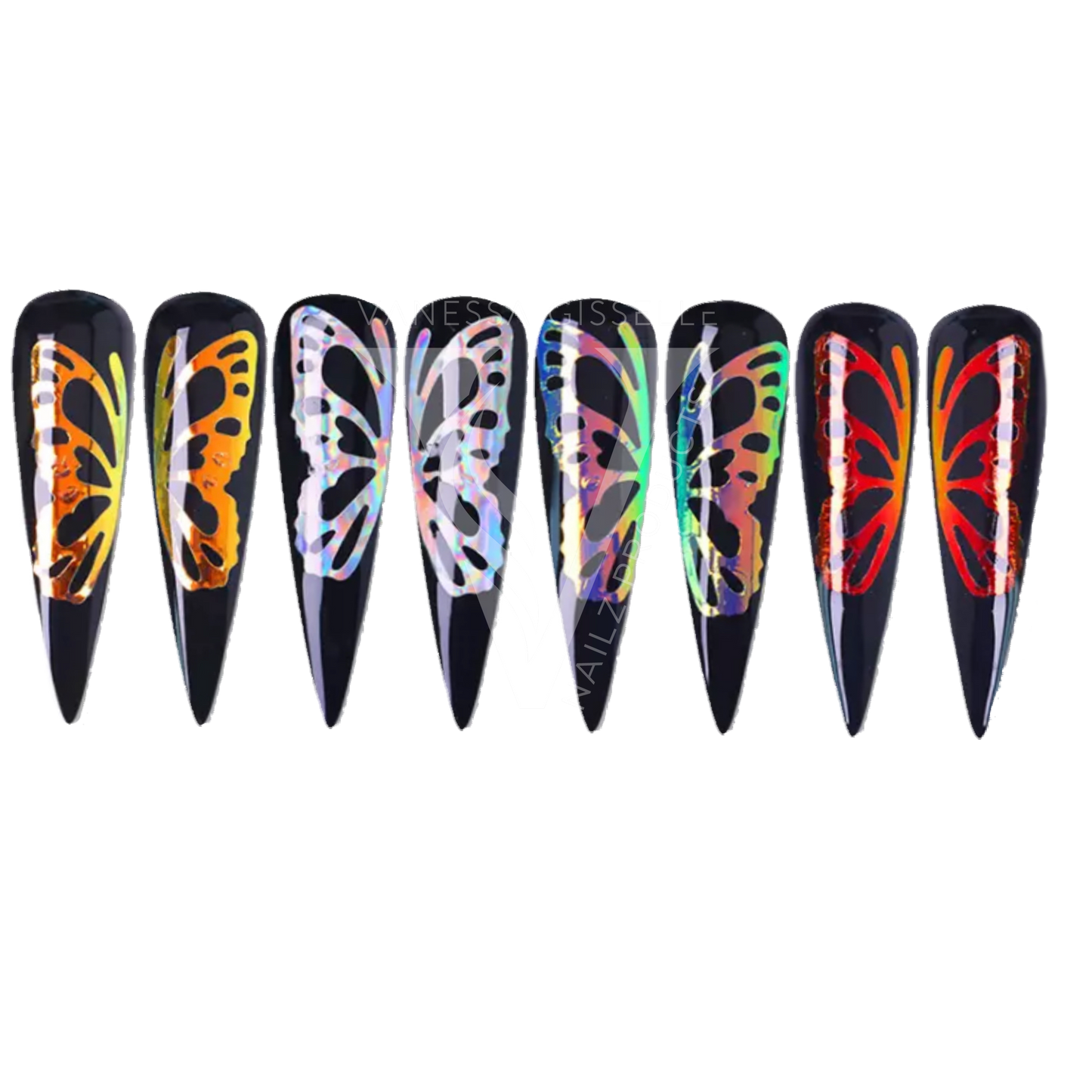Holographic Butterfly Stickers- 16pcs