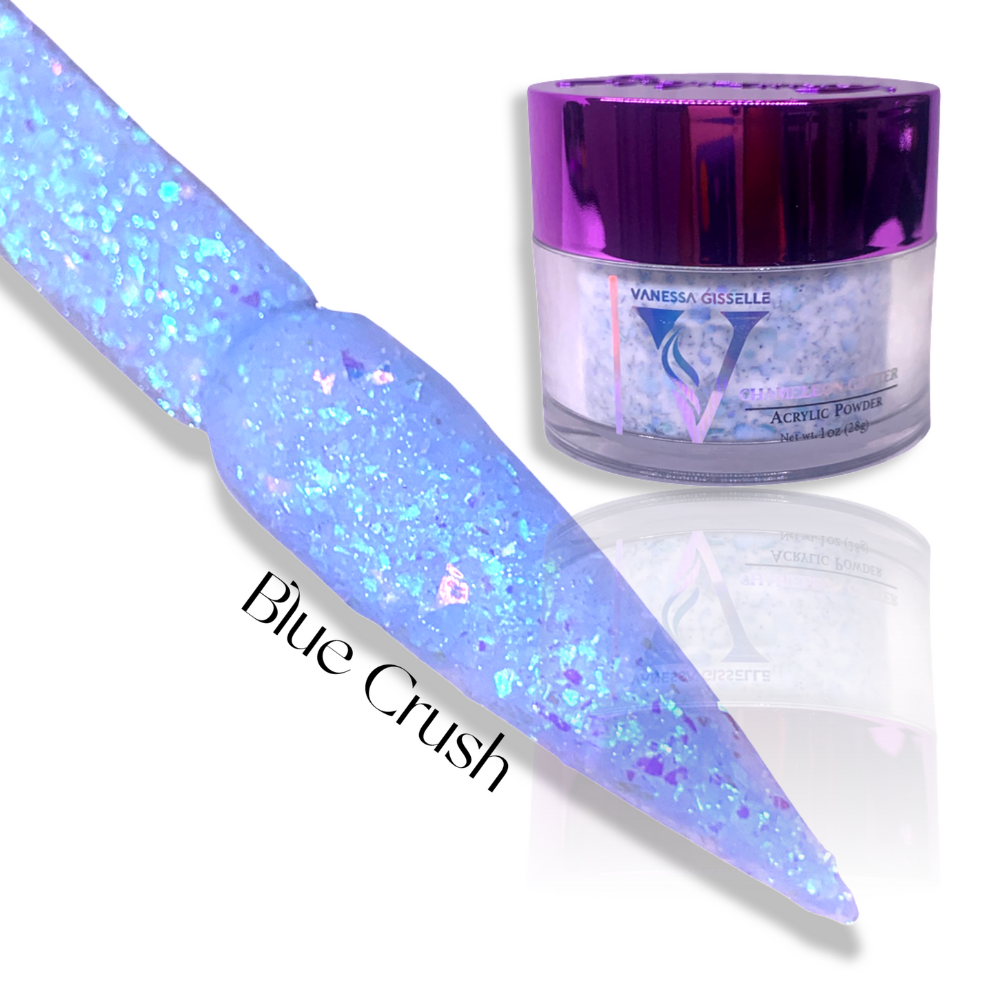 Blue Crush- Mylar Glitter Acrylic