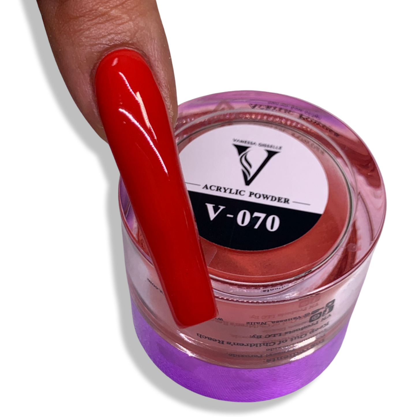 V-070 Left On RED- Acrylic Powder