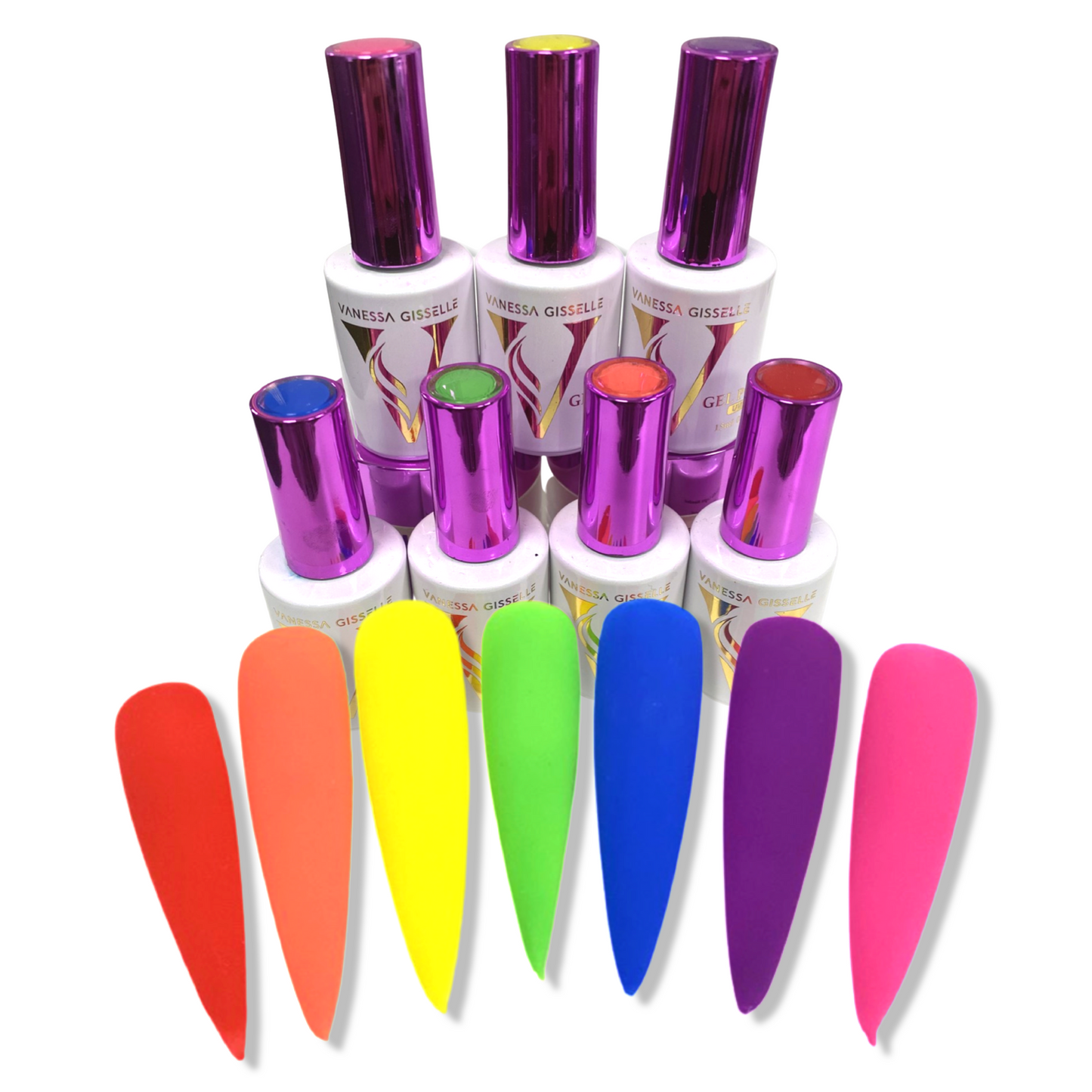 Rainbow Neon Gel Collection-7pcs