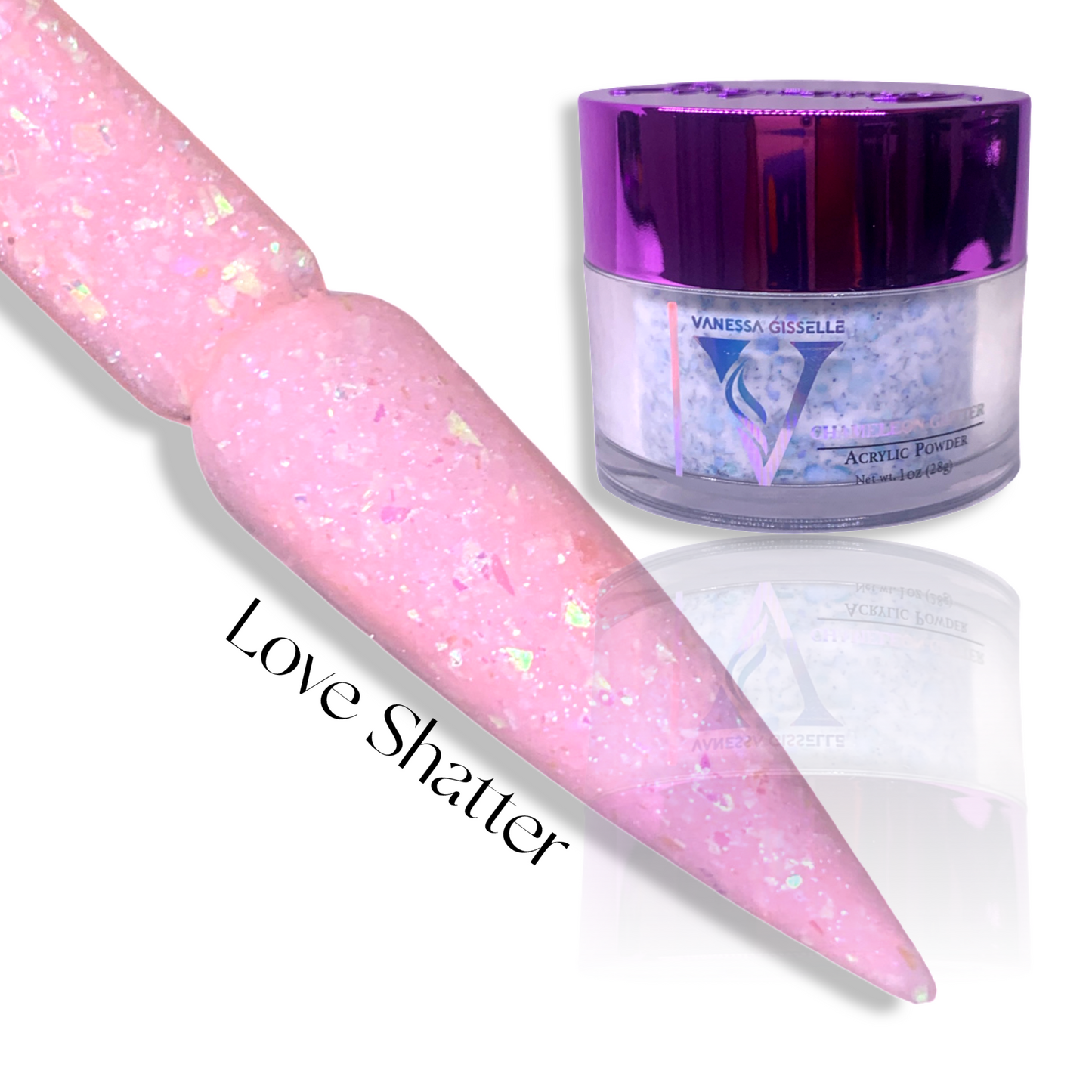 Love Shatter -Mylar Glitter Acrylic